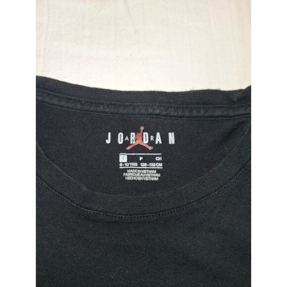 Rare Jordan Jumpman Black Graphic Size Kids 8-10 Tee Shirt - Picture 4 of 4